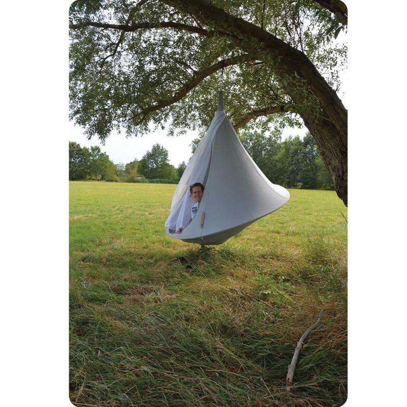 Cacoon Double Hanging Nest Chair Light Grey