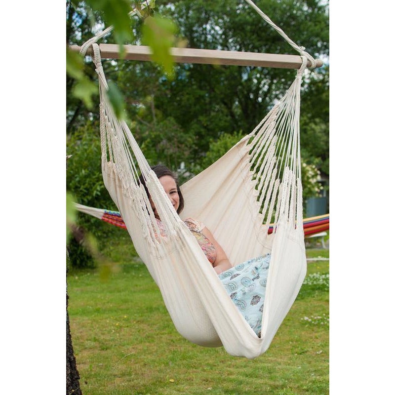 Knit Hanging Chair Ecru Simply Hammocks