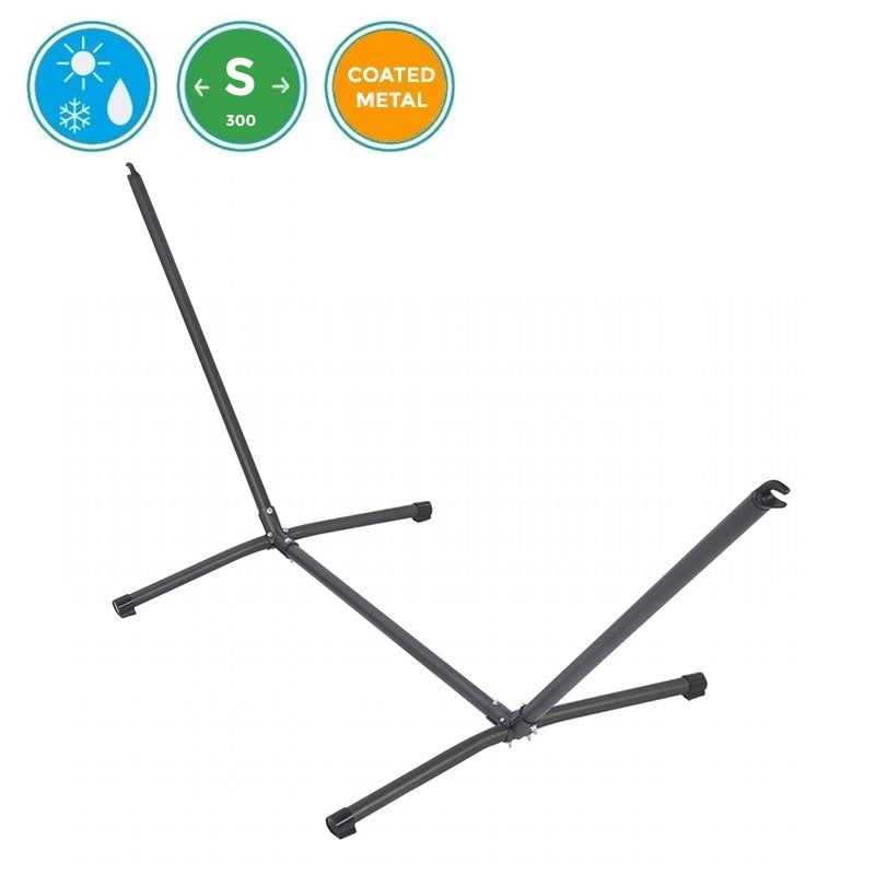 Black Steel Metal hammock stand with plastic nylon hooks