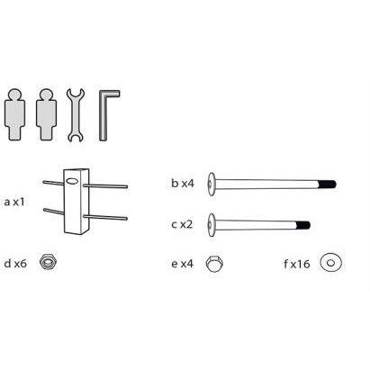 Simply Hammocks Accessories GLOBO ROYAL DOUBLE STAND REPLACEMENT PART D (x 1 piece)